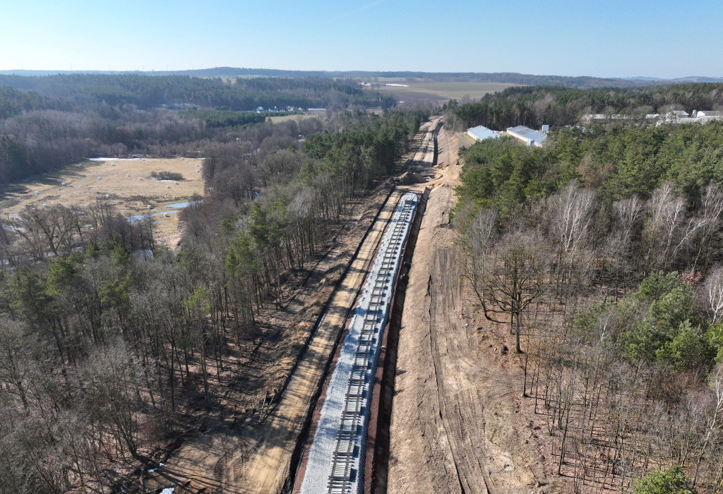 Postępy na budowie linii kolejowych