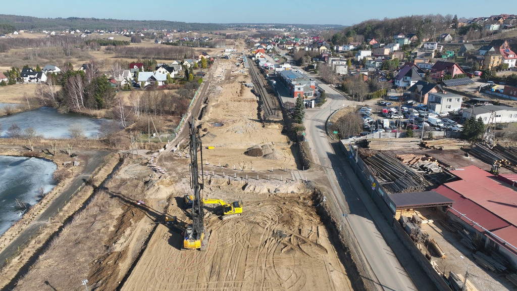 Postępy na budowie linii kolejowych