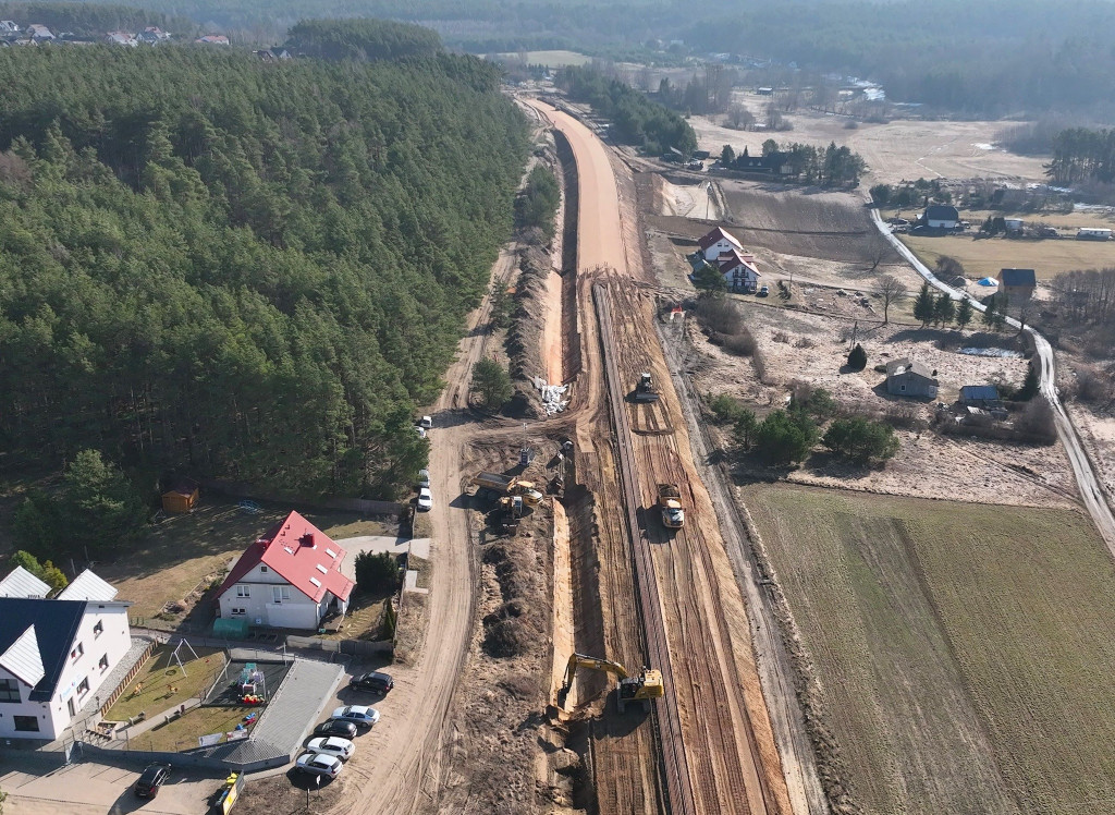 Postępy na budowie linii kolejowych