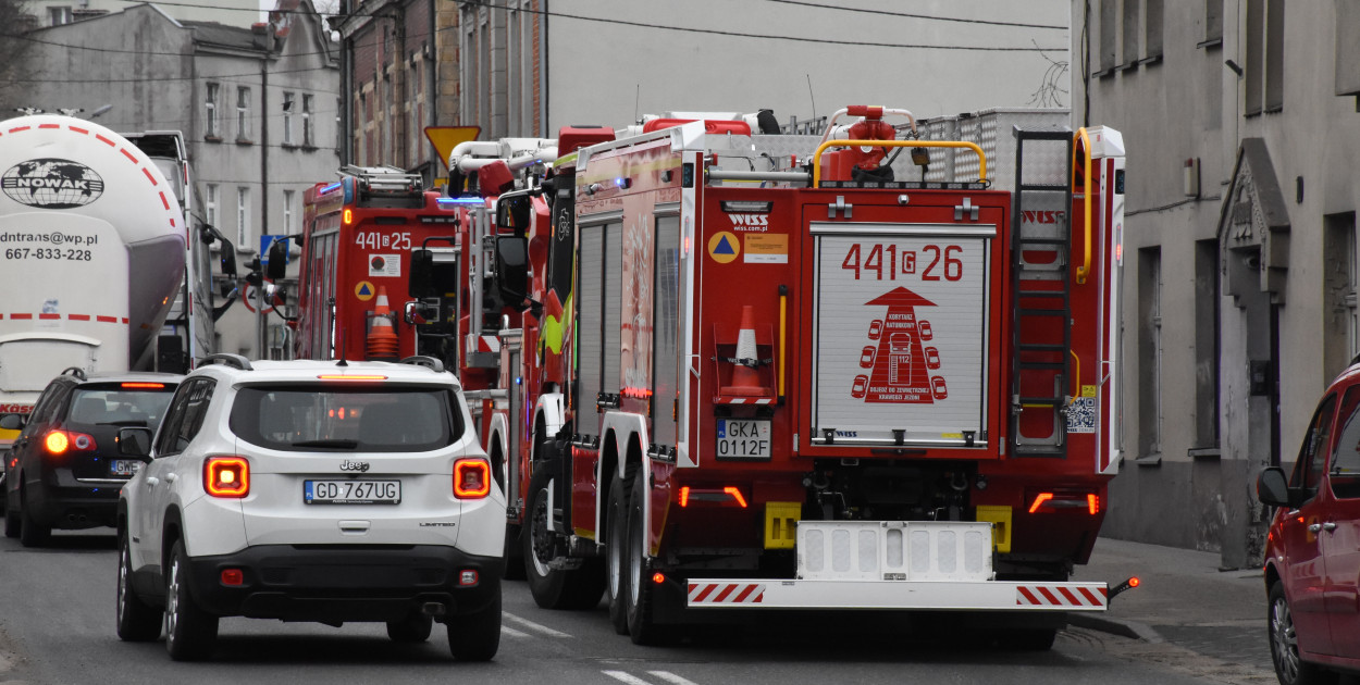 Pożar mieszkania przy ul. Jeziornej w Kartuzach