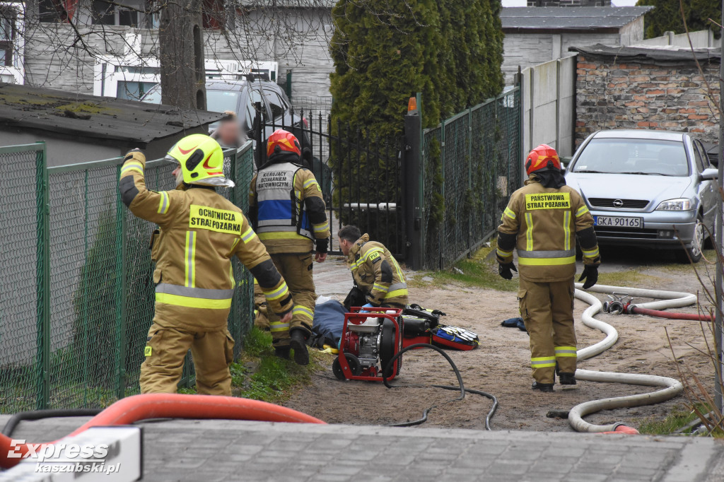 Pożar mieszkania przy ul. Jeziornej w Kartuzach