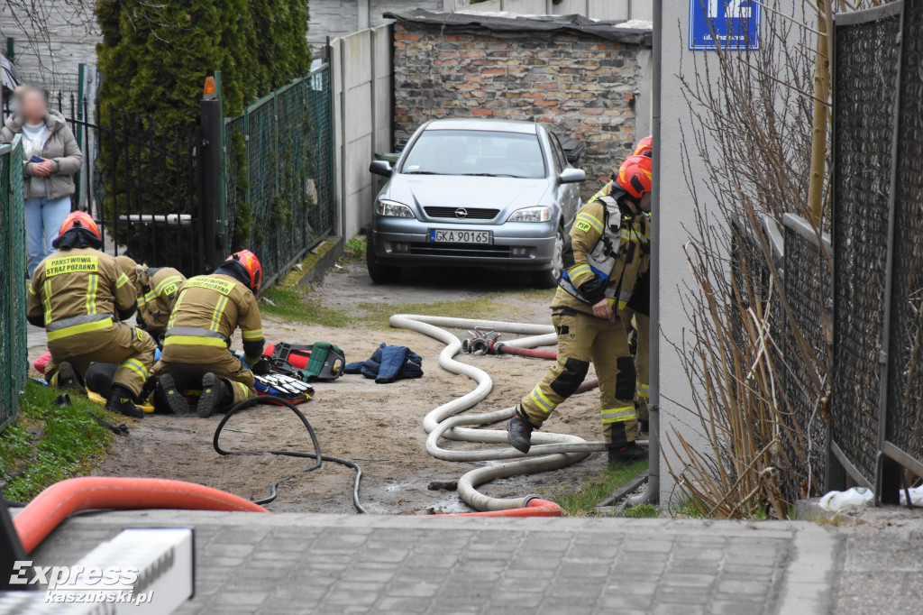 Pożar mieszkania przy ul. Jeziornej w Kartuzach