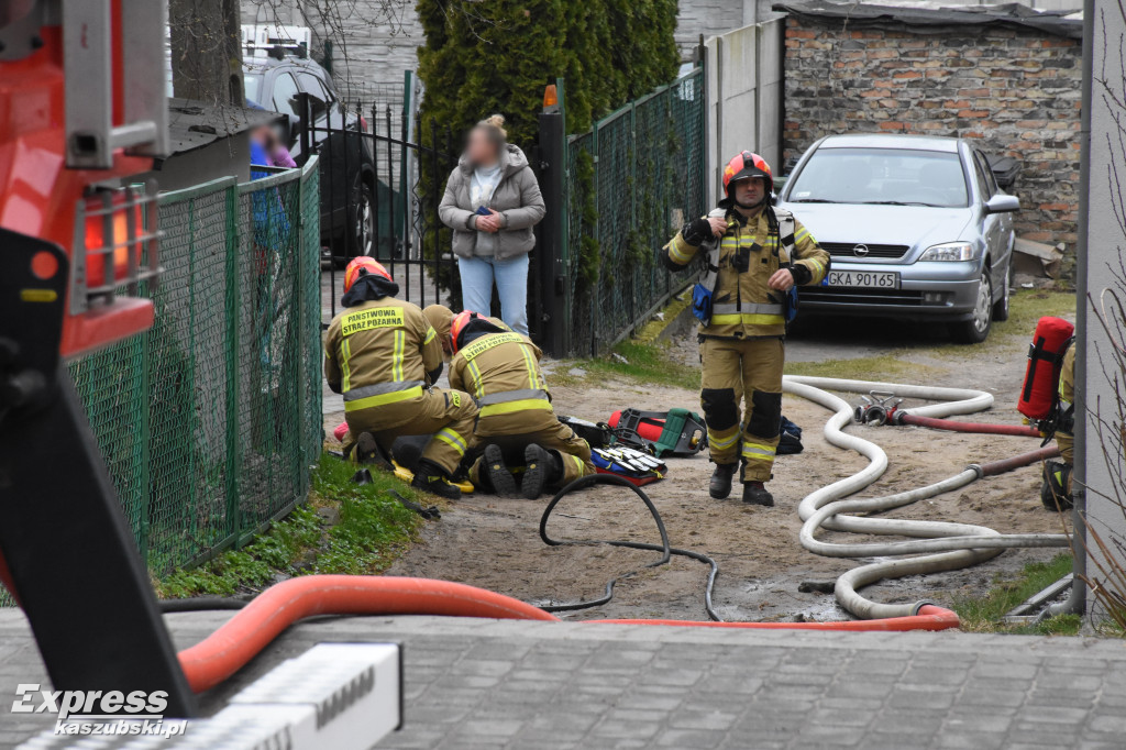 Pożar mieszkania przy ul. Jeziornej w Kartuzach
