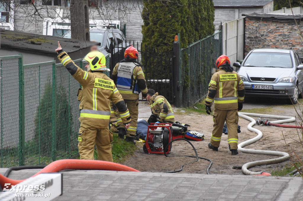 Pożar mieszkania przy ul. Jeziornej w Kartuzach