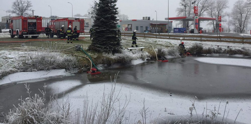 Egiertowo. Strażacy wypompowali wodę ze stawu. Właściciele podliczyli straty i pyt