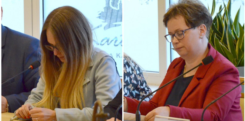 Od lewej: radna Klaudia Kałużna i radna Mirosława Bobkowska. fot.W.Drewka