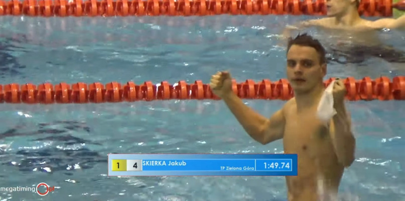  Jakub Skierka najlepszy w Polsce na 100 i 200 m stylem grzbietowym!