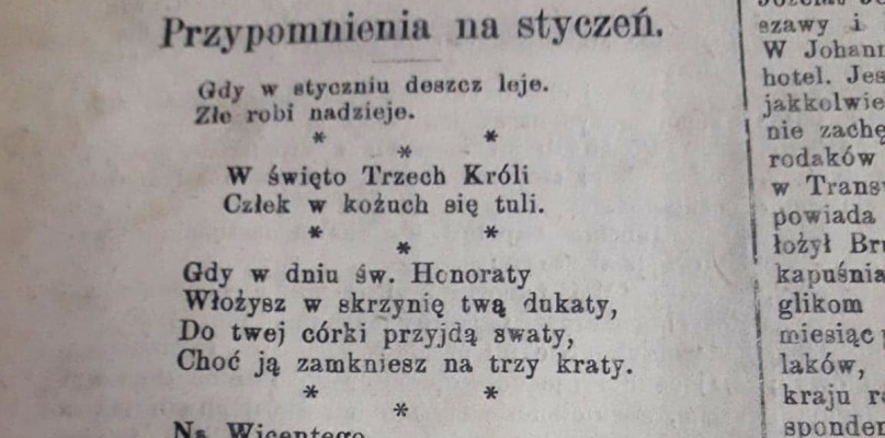 Garść dawnych przysłów na Nowy Rok