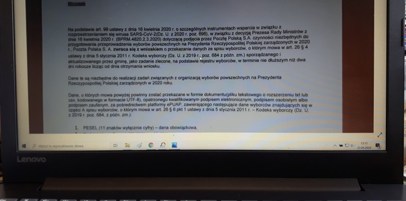 Poczta żąda wydania danych wyborców? Mail przyszedł w nocy