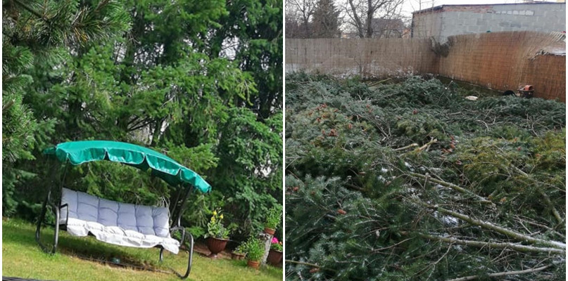 Tak było, a tak jest u na działce pani Ewy. fot.materiały prywatne