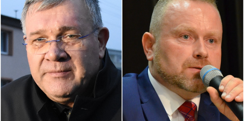 Burmistrz Kartuz Mieczysław Gołuński i przewodniczący Rady Miejskiej Mariusz Treder. fot.W.D.