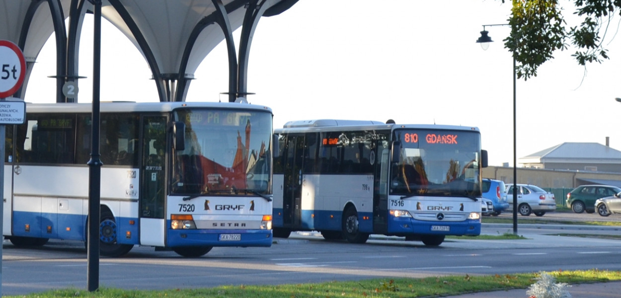 Gryf skraca trasę autobusów linii 810. Nie pojadą do Gdańska Głównego