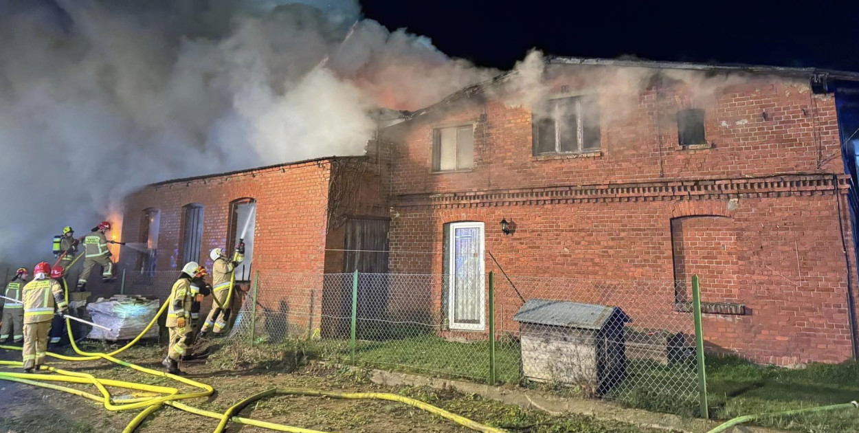 Hopowo. Pożar budynku mieszkalnego. Straty są bardzo duże