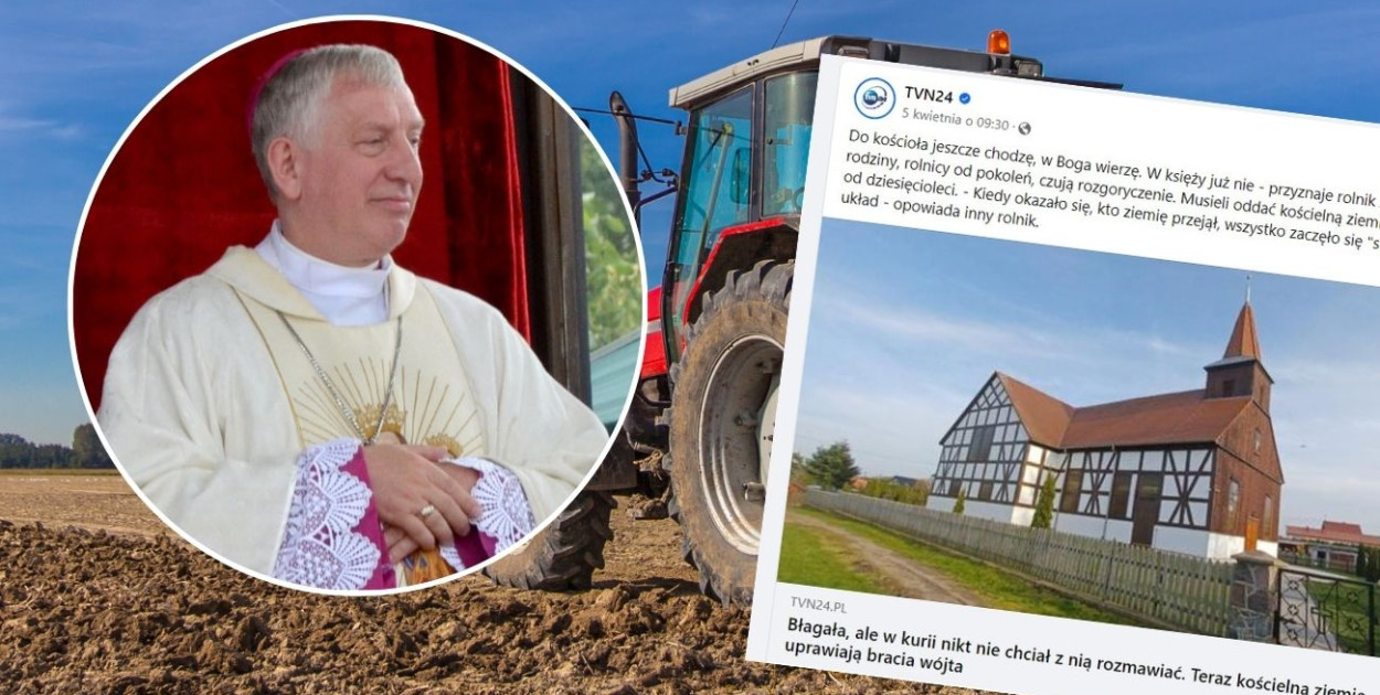 TVN24.pl: kto uprawia kościelną ziemię i co łączy wójta z biskupem?