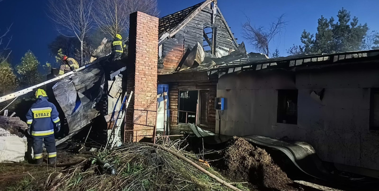 Lniska. Doszczętnie spłonął budynek mieszkalny