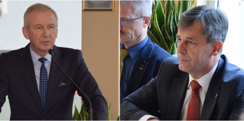 Bogdan Łapa - nowy Starosta Kartuski i Piotr Fikus - wicestarosta. fot. Magda Dzienisz