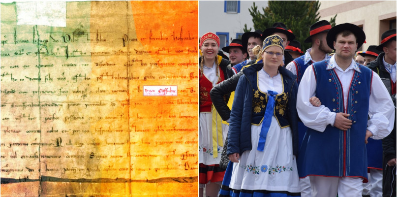 Fragment bulli papieża Grzegorza IX i Dzień Jedności Kaszubów w 2017 r. fot. ZKP/archiwum