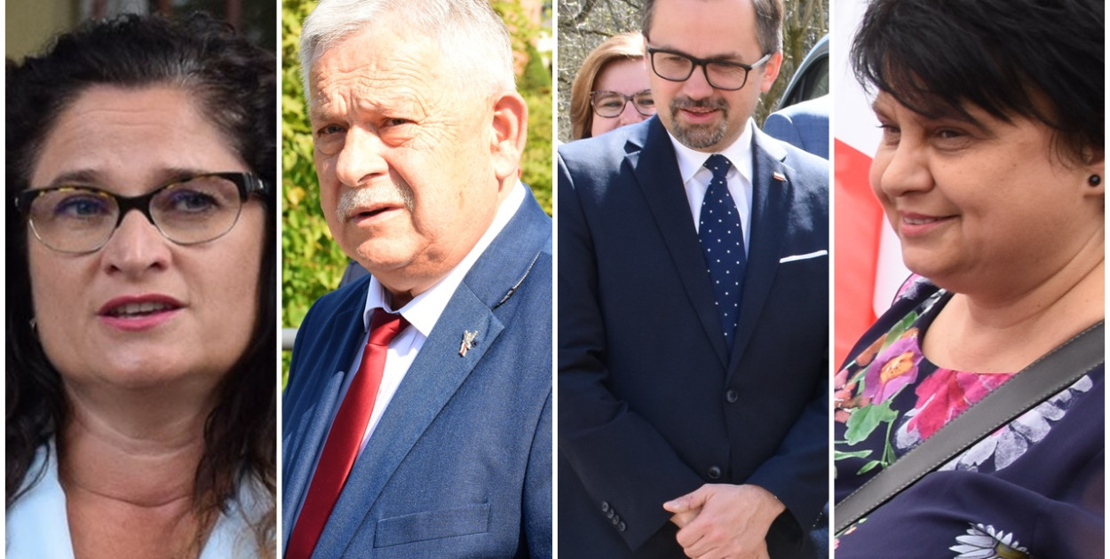 Na zdjęciu: Dorota Arciszewska-Mielewczyk, Aleksander Mrówczyński, Marcin Horała i Sylwia Leyk. fot.kolaż.oprac.W.D.
