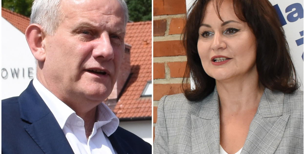 Wojciech Kankowski, burmistrz Żukowa i Mariola Zmudzińska, radna żukowskiej Rady Miejskiej. fot.W.D.