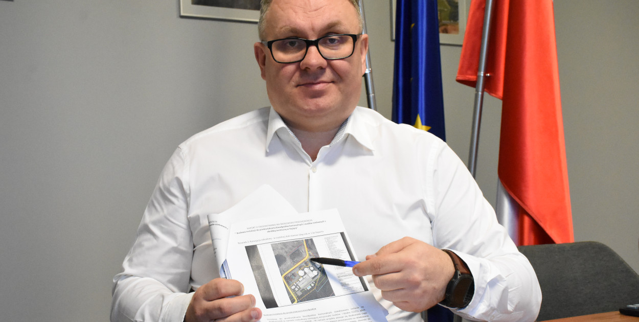Tomasz Brzoskowski, wójt gm. Stężyca.