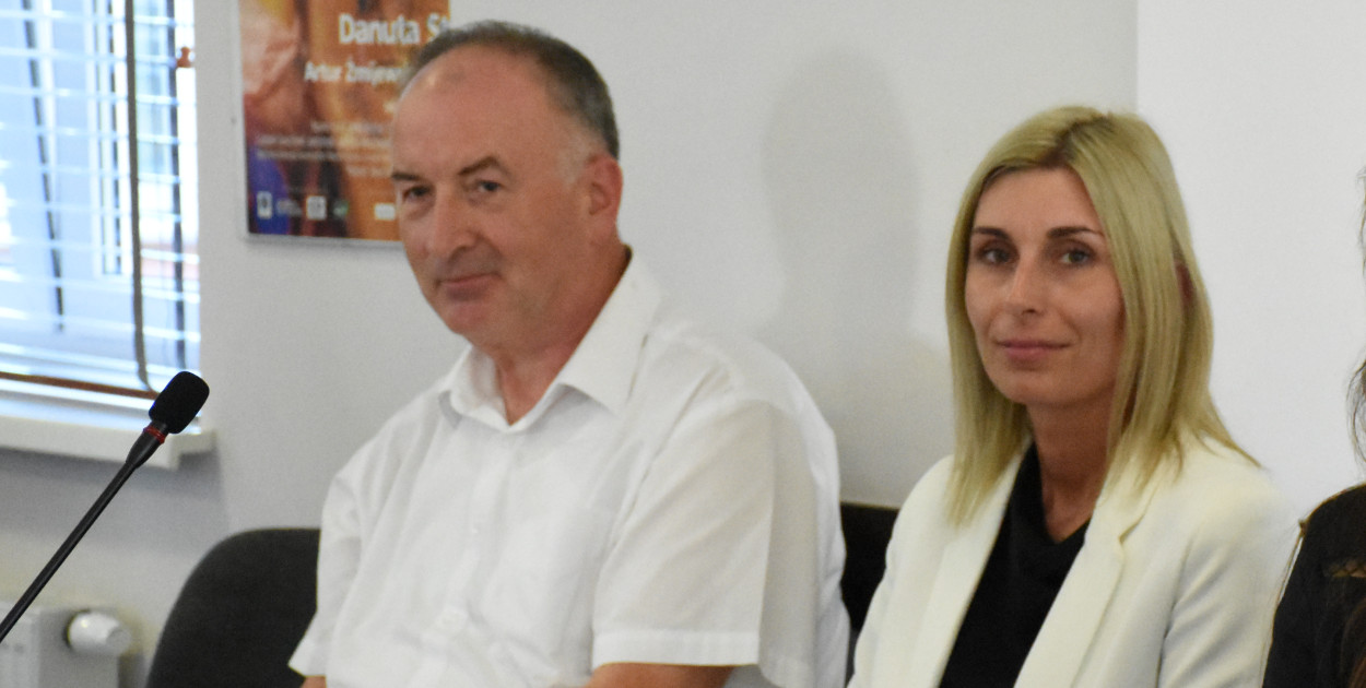 Zbigniew Fularczyk i Joanna Koszałka, zastępcy wójta gminy Sierakowice. fot.W.D.