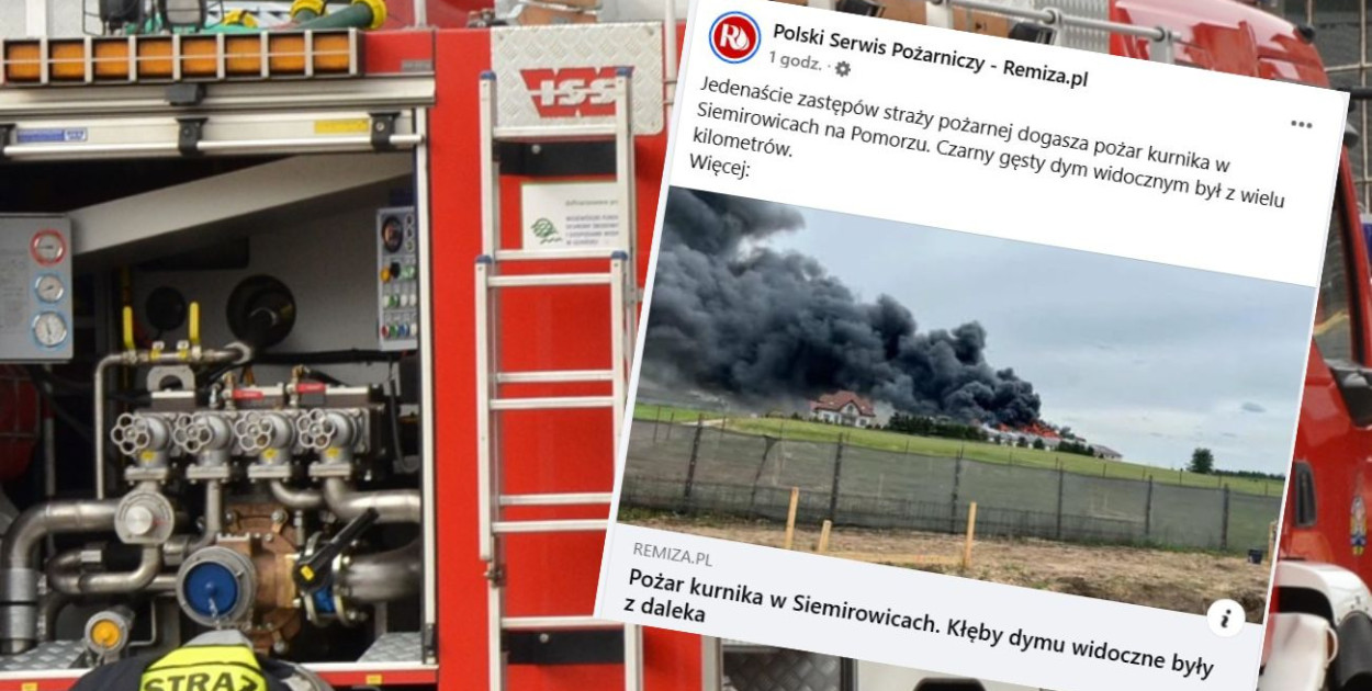 fot.kolaż.oprac.W.D./screen:FB/Polski Serwis Pożarniczy