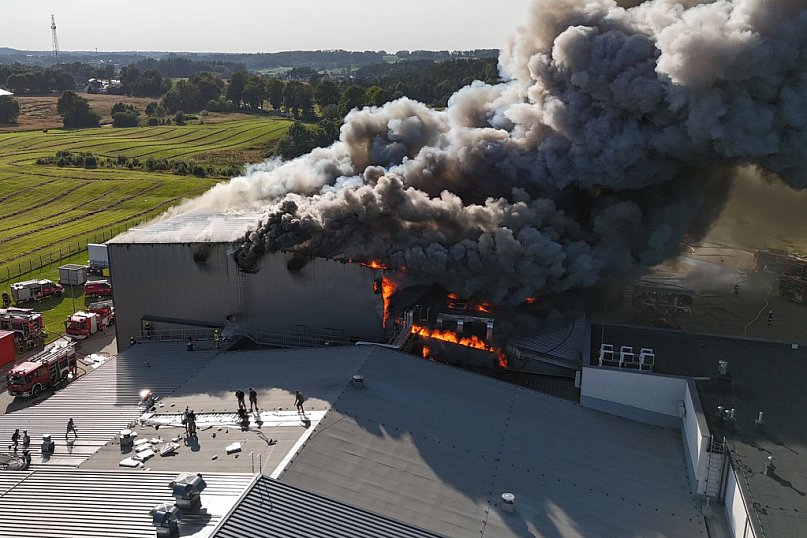 Pożar w Kawlach - zdjęcia Czytelników