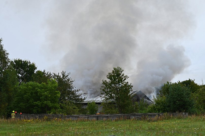 Pożar zabudowań w Garczu