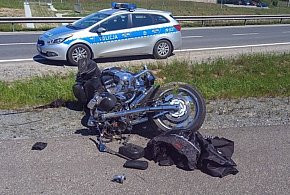 Chwaszczyno. Wypadek z udziałem motocyklisty-54989