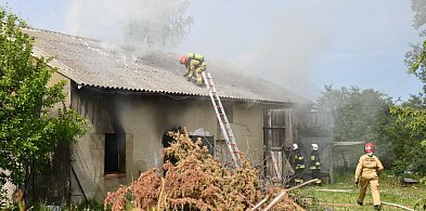 Pożar budynku gospodarczego w Łapalicach-55073