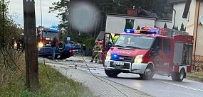 Kiełpino. BMW wylądowało na dachu. Na szczęście wszyscy