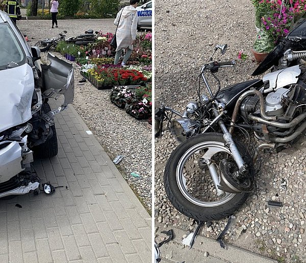 Sierakowice. Zderzenie motocykla z osobówką. Sprawca stracił prawo jazdy-67121