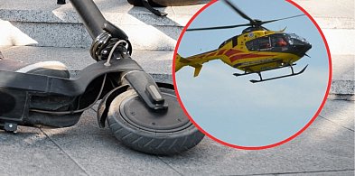 Sierakowice. Koszmarny wypadek na hulajnodze. Chłopiec jechał bez kasku-68380