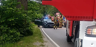 Kolizja w Grzybnie. Osobówka uderzyła w drzewo-68513