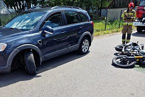 Szarłata. Kolizja z udziałem motocyklisty. Sprawca został ukarany-68595