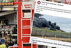 Potężny pożar w Siemirowicach. W akcji także strażacy z pow. kartuskiego-69116