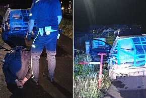 Kartuzy. Audi posklejane taśmą i ucieczka przed policją-70145