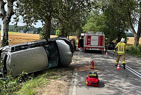 Mściszewice. Skoda wypadła z drogi. Na szczęście nikt nie ucierpiał-70160