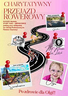 Charytatywny przejazd rowerowy dla Olgi