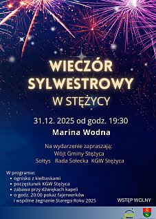Wieczór sylwestrowy na Marinie w Stężycy