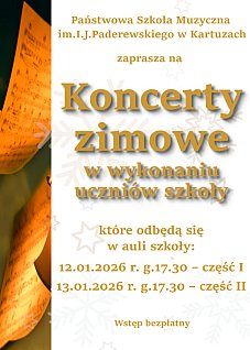 Koncert zimowy w Szkole Muzycznej