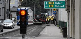 Kartuzy. Trwają prace na skrzyżowaniu ul. Gdańskiej i J