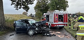 Węsiory. Zderzenie osobówki z samochodem ciężar...