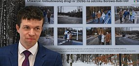 Radny pyta o sens tablicy promocyjnej przy drodze Borow