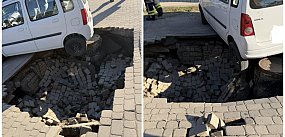 Banino. Parking dosłownie się zapadł! Sprawę bada nadzó