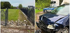 Prokowo. Zniszczone ogrodzenie cmentarza. Sprawę bada p