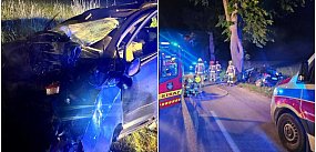 Nocny wypadek w Leźnie. Nie żyje 35-letni kierowca