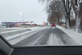 Pierwsze oznaki zimy na kaszubskich drogach-30334