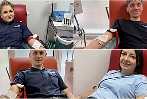 Policjanci i leśnicy oddali krew dla 19-latka, który ucierpiał w wypadku-72033