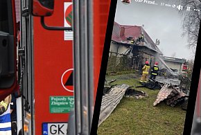 Kawle Dolne. Pożar garażu i budynku mieszkalnego-74529